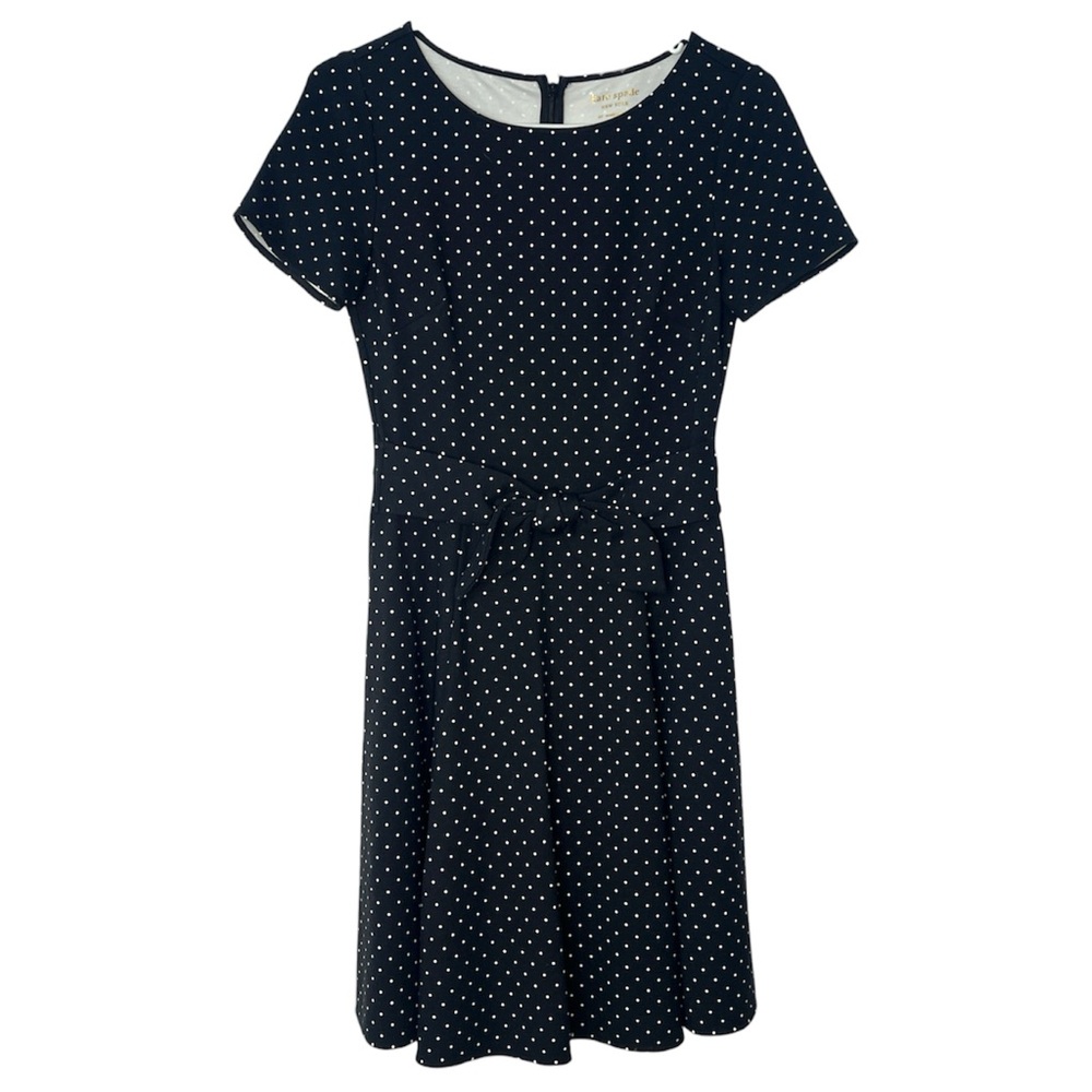 Kate Spade Black and White Polka Dot Fit and Flare Dress
